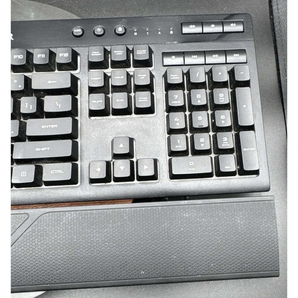 Corsair K55 RGB Gaming Keyboard Wired Illuminated Detachable Palm Rest Black